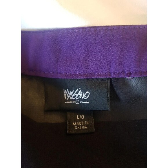 Mossimo Womens Sz Large Purple Blouse Rolled Tab Sleeve Semi Sheer Tunic Y2k 90s - Picture 8 of 12